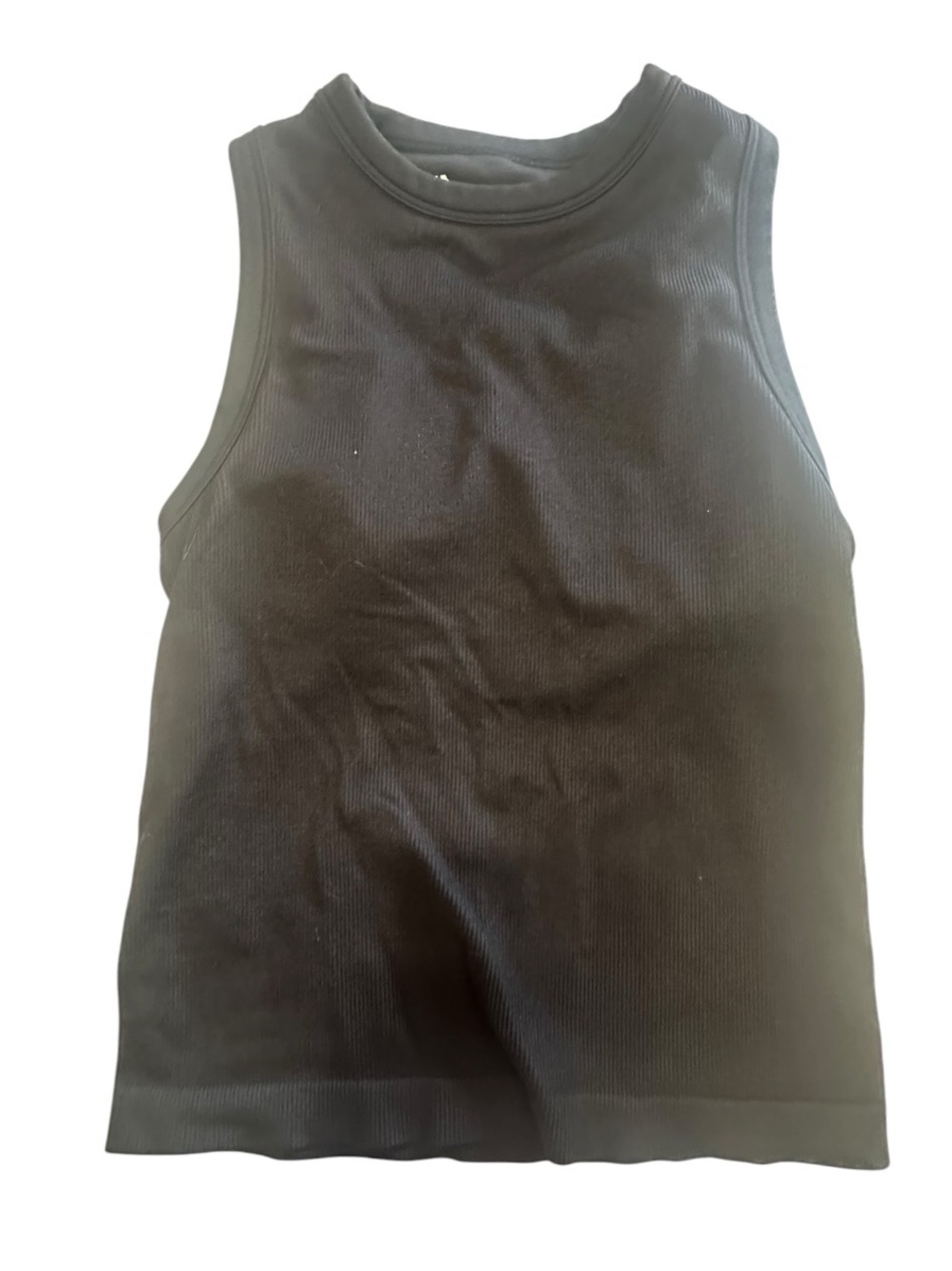 All in Motion Black Ribbed Workout Tank Built-In Padded Bra Size S